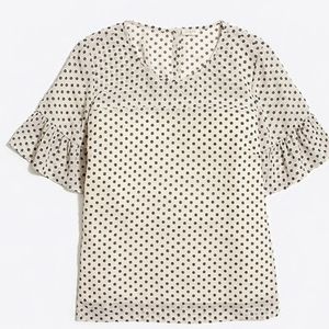 J. Crew ruffle sleeve delicate floral blouse